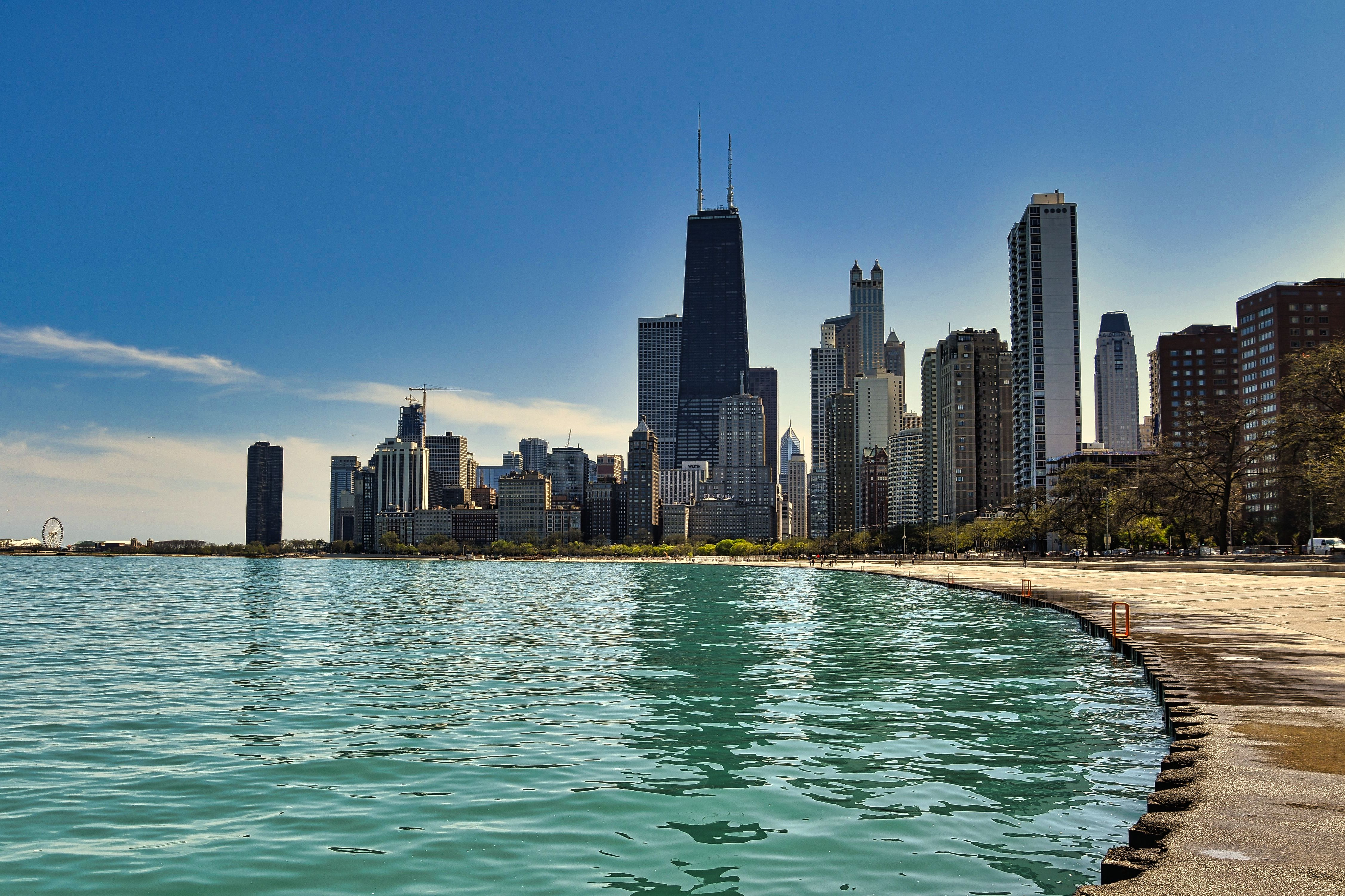 Downtown Chicago skyline from the Lake Michigan shoreline